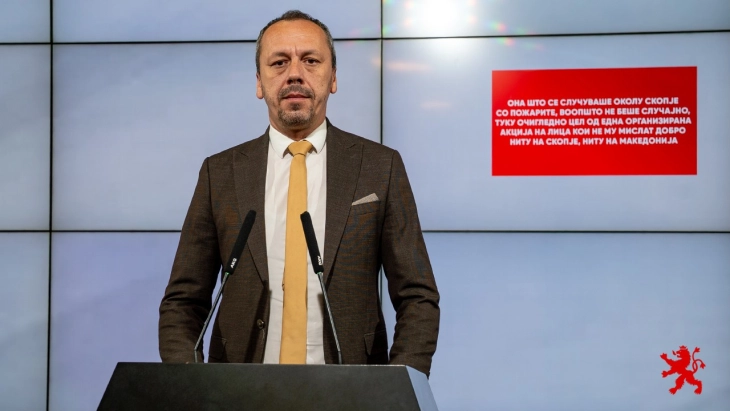 Петрушевски: Случувањата со пожарите околу Скопје со пожарите-цел од една организирана акција на лица кои не му мислат добро ниту на Градот, ниту на Македонија