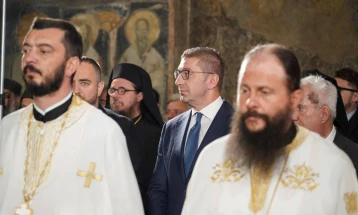 Мицкоски присуствуваше на епископската хиротонија на архимандритот Георгиј