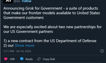 Пентагон ќе го користи чет-ботот Грок  на Илон Маск