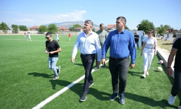 Пуштен во употреба теренот на фудбалскиот стадион во Илинден