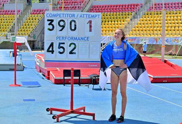 Estonia’s Allika Inkeri Moser sets new U18 pole vault world record on day one of EYOF 2025