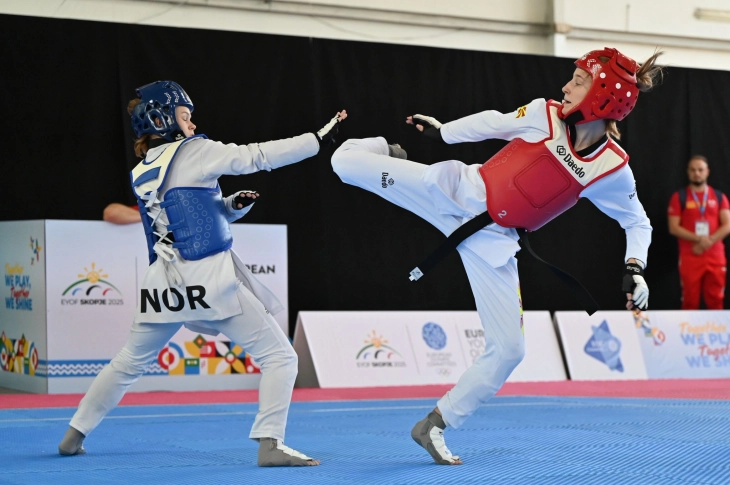 ЕМОФ 2025: Бреслиева остана без медал во таеквондо, Смилев осми во финалето на К1-слалом