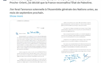 Macron says France will recognize Palestine as a state