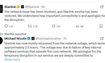 Elon Musk's Starlink satellite system experiences worldwide outage