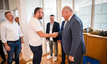 Министерот Тошковски  во посета на  џудо тренинг сесија на полициските специјалци во Центарот за обука во Идризово