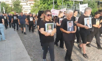 Families of Kochani fire victims demand answers on indictment process involving police officers at protest march