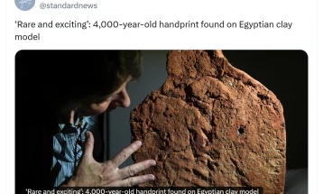 Отпечаток од рака стар 4.000 години пронајден на египетски глинен сад