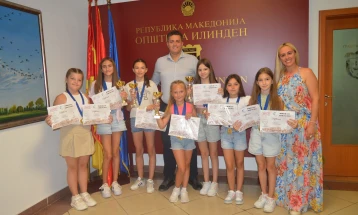 Светските шампиони од „Марбал“ на прием кај градоначалникот Георгиевски