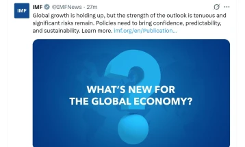 ММФ ја зголеми глобалната прогноза за раст поради пониски царини и фискални стимулации