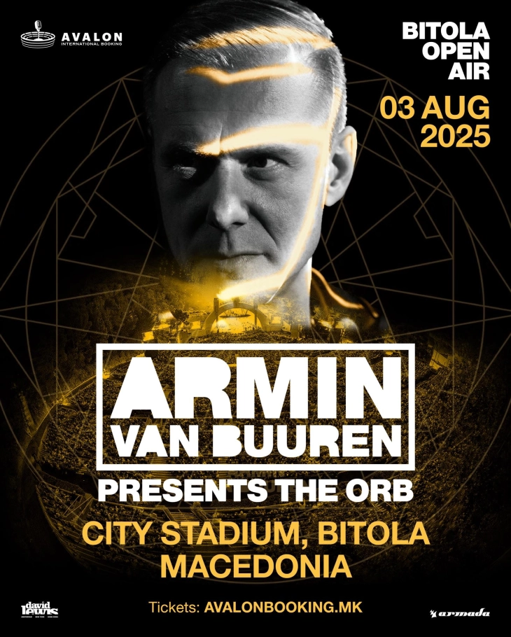 Битолско културно лето „БитФест“ продолжува со концерт на Армин ван Бјурен