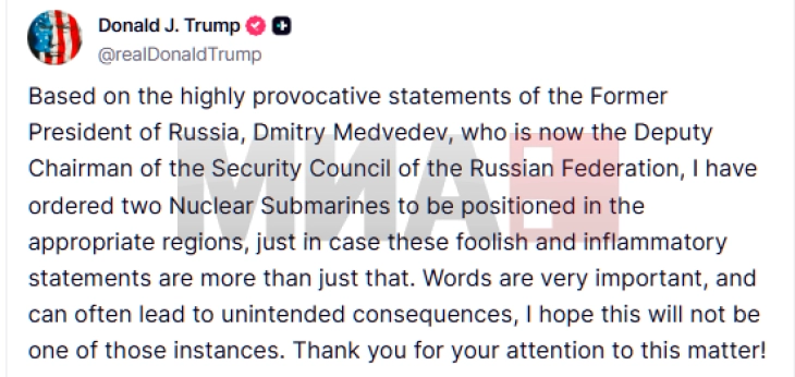 Tramp: SHBA-ja vendos nëndetëse bërthamore si përgjigje ndaj komenteve 