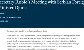 Ѓуриќ и Рубио се договорија во Вашингтон за стратешки дијалог меѓу Србија и САД
