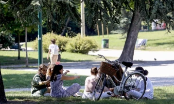 Sunny and warm with temps up to 35°C