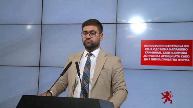 Манасиевски: Не постои институција во која СДС нема направено криминал, Заев и Димова ја празнеа Агенцијата како да е нивна приватна фирма