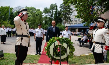 Обраќања на Мисајловски и Лафчиски со вработените во Министерството и припадниците на Генералштабот по повод Денот на Армијата