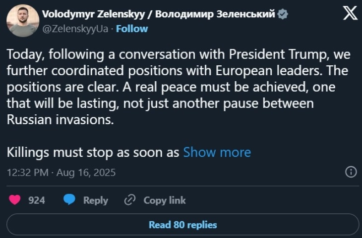 Зеленски: Не ни треба уште еден прекин на огнот, туку вистински мир