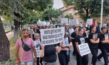 Families of Kochani fire victims hold eighteenth protest march