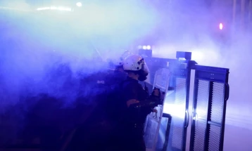 Violence erupts again at protests against government in Serbia