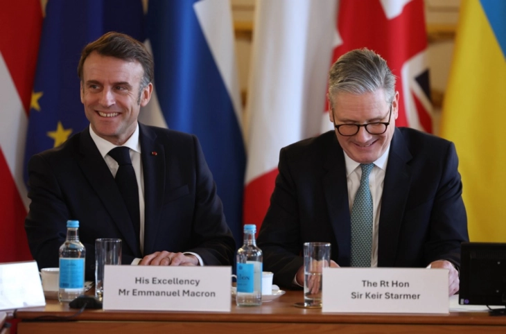 Макрон и Стармер ќе копретседаваат со состанокот на коалицијата на подготвените за Украина