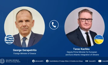 Герапетритис на Качка му ја потврдил непоколебливата поддршка на Грција за Украина