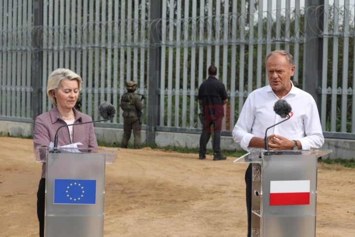 Фон дер Лајен и Туск ја посетија полско-белоруската граница