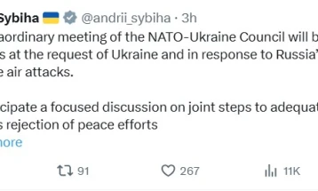 Sibiha: Takim i jashtëzakonshëm i Këshillit Ukrainë-NATO për shkak të sulmeve masive ruse