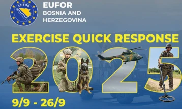 ЕУФОР следната недела во БиХ ја почнува годишната воена вежба „Брз одговор“