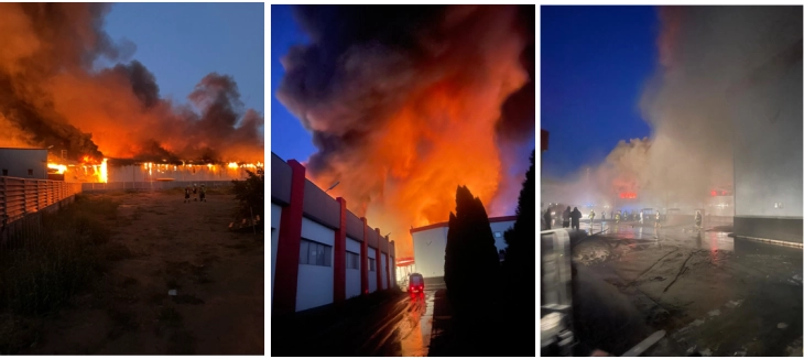 Стопанската комора на терен по избувнувањето на пожарот во Макпрогрес Виница, најавено формирање кризен штаб за помош на компанијата