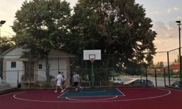 Реконструирано кошаркарското игралиште во село Владевци, Општина Василево