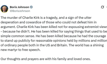 Борис Џонсон: Кирк беше убиен затоа што го зборуваше она што некогаш беше здрав разум