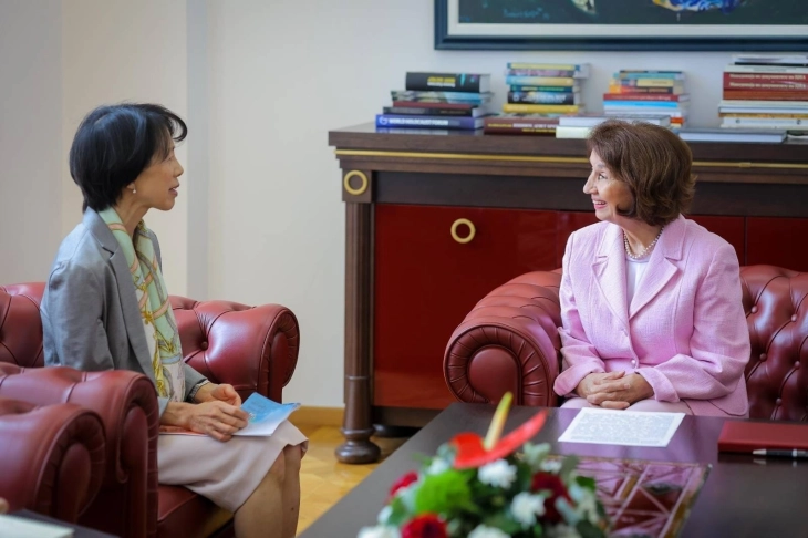 Takim i Siljanovska-Davkovës me ambasadoren japoneze Secuko Kavahara