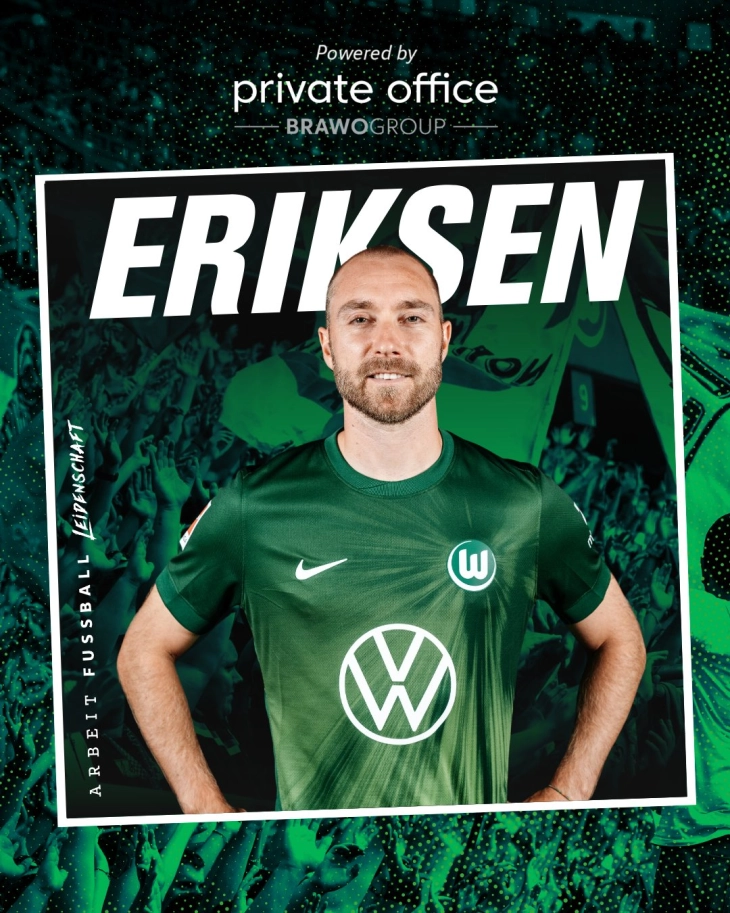 Ериксен потпиша за Волфсбург