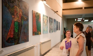 Отворена изложбата на дела од годинашната Меѓународна струмичка ликовна колонија