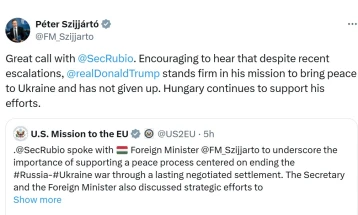 Сијарто разговараше со Рубио за напорите за ставање крај на војната во Украина