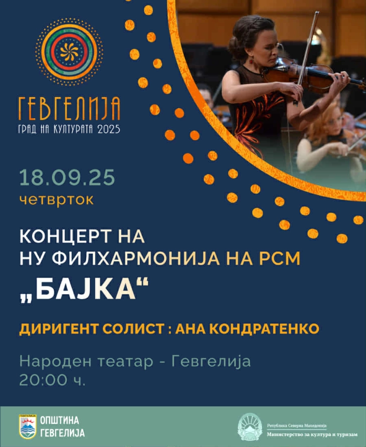 Anna Kondratenko to lead Philharmonic chamber ensemble in Gevgelija concert