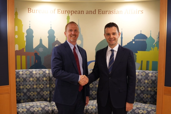 Mucunski holds meeting with U.S. Acting Principal Deputy Secretary of State for European and Eurasian Affairs Andrew Stowe