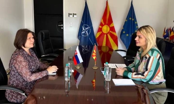 Deputy Minister for Europe Trajkov meets with Slovak Ambassador Hricová