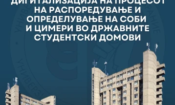 Иницијатива на УСС на УКИМ за дигитализирано решение на процесот на сместување во државните студентски домови