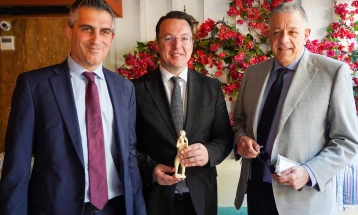 Nikoloski meets Dimas and Kyranakis, discusses railway lines and cooperation in aviation sector