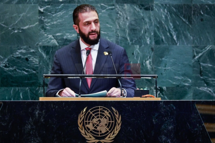 Ахмед ал Шара првпат пред Генералното собрание на ОН: Народот триумфираше против тиранијата за иднината на децата