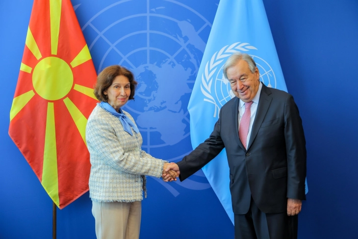 President Siljanovska-Davkova meets UN Secretary-General Guterres in New York