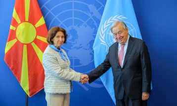 Siljanovska-Davkova: Guterres expressed full solidarity and support for us, EU's double standards pinpointed at Kallas meeting