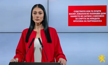 Андоновска: Судството кое го пушти Васил Јованов во Поправен дом наместо во затвор е виновно за смртта на младата Фросина на Партизанска