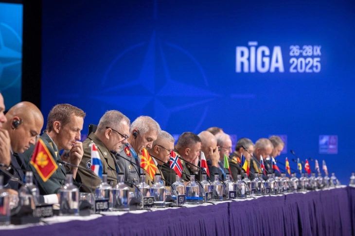 Началникот на Генералштабот на Армијата, генерал - мајор Лафчиски на Конференцијата на Воениот комитет на НАТО во Летонија