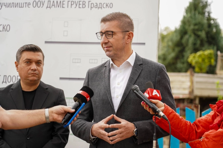 Mickoski: Only two options at elections – VMRO-DPMNE which offers development and SDSM, DUI, Levica who send false and inaccurate messages