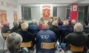 Кандидатот за градоначалник на Делчево, Гоцевски на средба со пензионери во Делчево