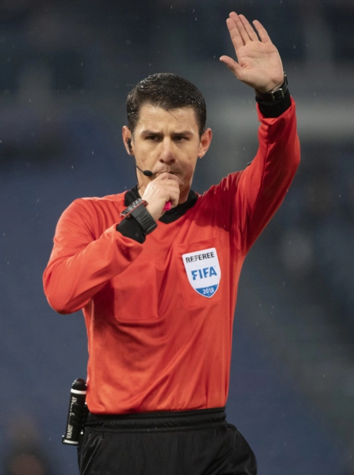 УЕФА го назначи Турчиниот Мелер за судија на гостувањето на македонската репрезентација во Гент