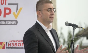 Мицкоски: ВМРО-ДПМНЕ нуди програма и проекти, додека СДС-ДУИ-Левица излегуваат со најцрната и најмизерната кампања што некогаш Македонија ја видела