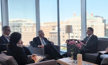 Славески на средби со ММФ: Мерките на Народната банка придонесуваат за постепено намалување на инфлацијата и задржување на финансиската стабилност