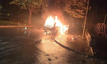 Пожар на автомобил во Кавадарци 